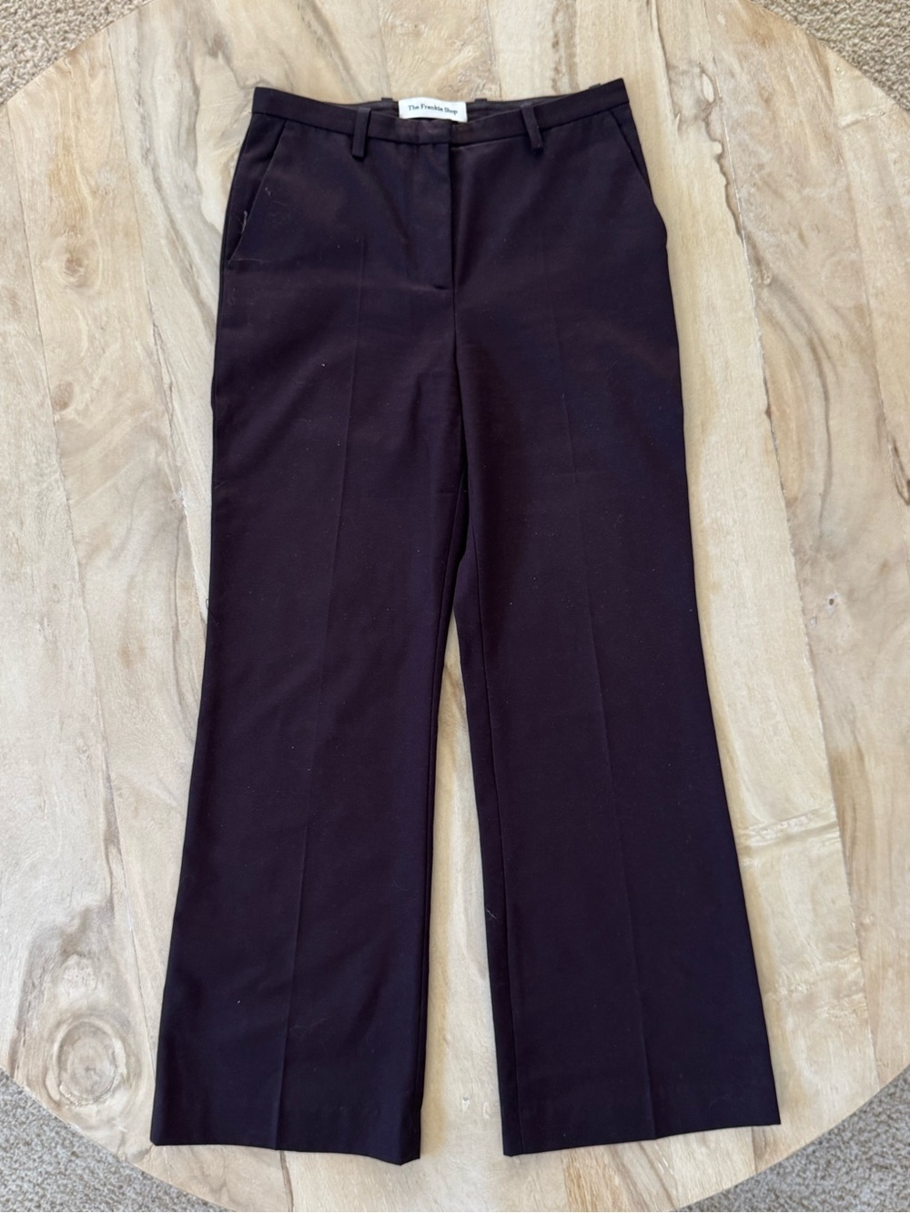 The Frankie Shop Lyra Twill Flared Trousers + Belt